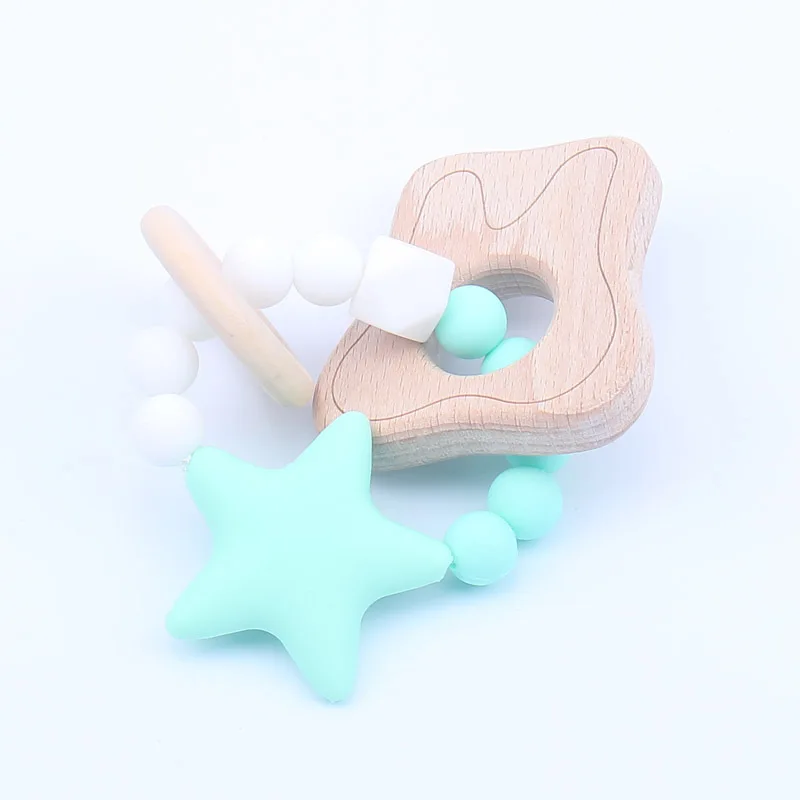 Детские трофеи игрушка звезда силиконовая Прорезыватель для зубов для малышей Elm игрушка для прорезывания зубов укусов мультфильм шаблон