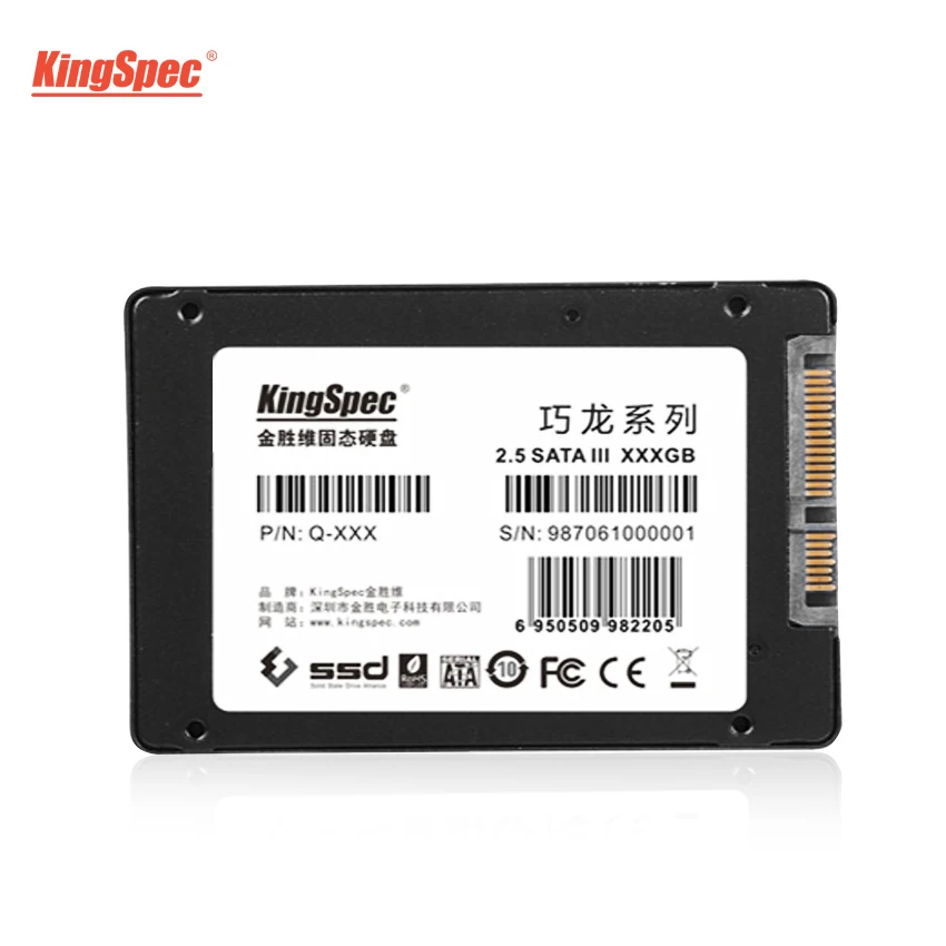 Kingspec ssd 32 Гб 2,5 дюйма черный Чехол Внутренний твердотельный накопитель 64 Гб Hdd драйвер жесткого диска для Hd настольного ноутбука