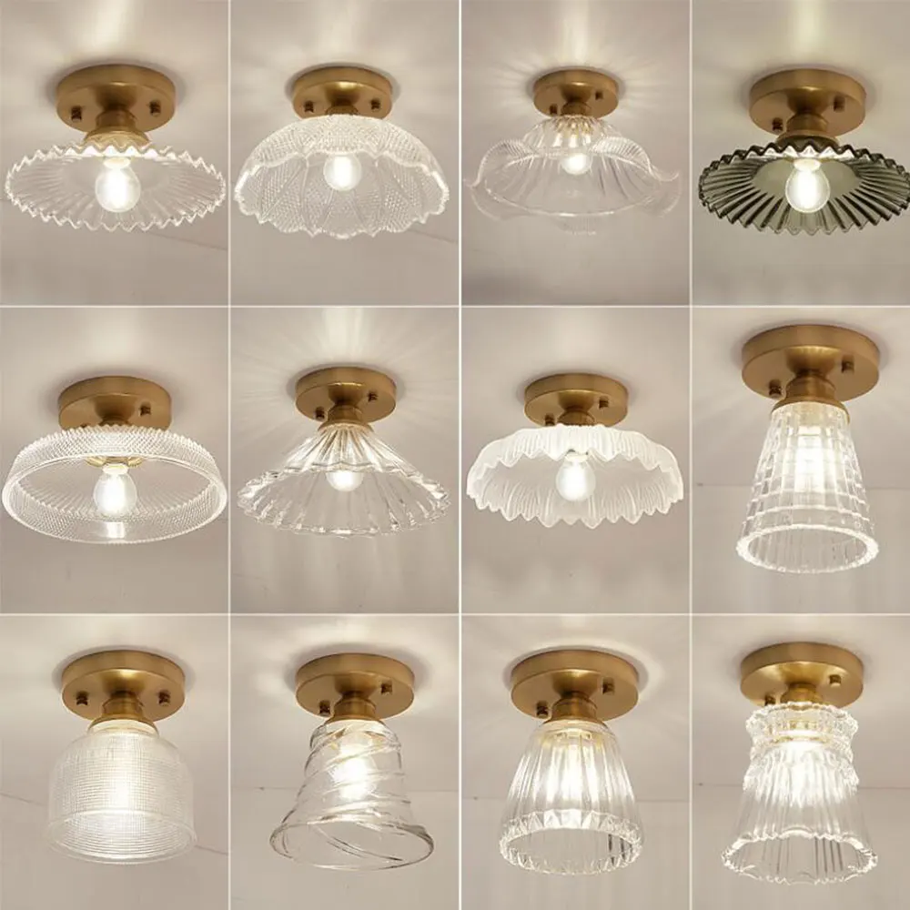  Nordic Glass Ceiling lamp Retro Loft Vintage Ceiling Light Russia Dining Room Modern corridor coppe - 32971738412