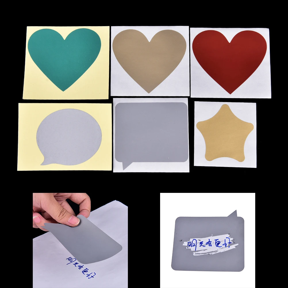 

5pcs/set Vintage Postcards Set Scratch Sticker DIY Valentine's Day Postcards Coating Scratch CARDS Message Hidden Surprises