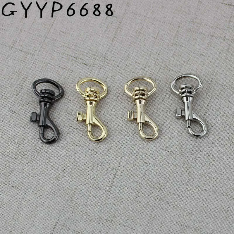

10pcs 11mm High quality Small hook webbing trigger snap hooks hard carabines swivel clasp lobster claws Bag Parts Accessories