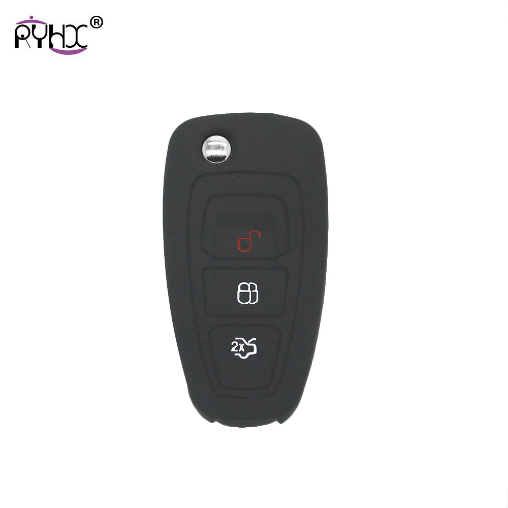 

New Silicone Car Key Case For Ford F-150 F-250 F-350 Explorer Ranger KA Fiesta Mondeo Cover Keyless Remote Fob Shell Skin Holder