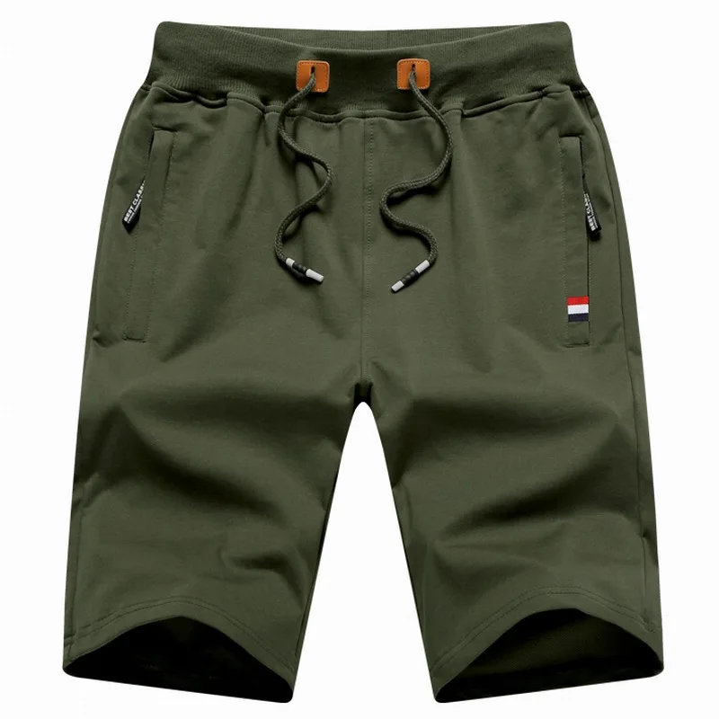 Горные однотонные мужские шорты 6XL летние мужские пляжные шорты из хлопка повседневные мужские шорты брендовая одежда SA210 - Цвет: Green