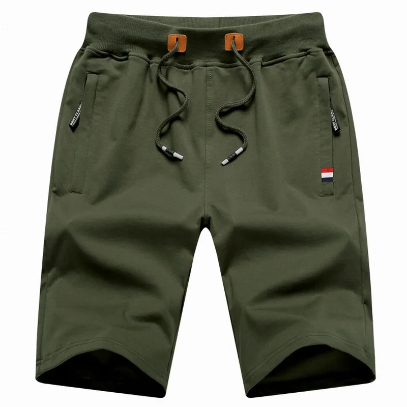 Green Горные однотонные мужские шорты 6XL летние мужские пляжные шорты из хлопка повседневные мужские шорты брендовая одежда SA210 - Цвет: Green