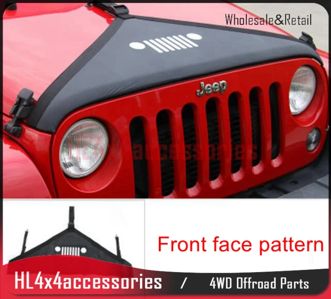 Для Jeep Wrangler 2007- крышка капота Крышка двигателя автомобиля крышка капота передний конец бюстгальтер защитный комплект для wrangler аксессуары 4WD 4x4