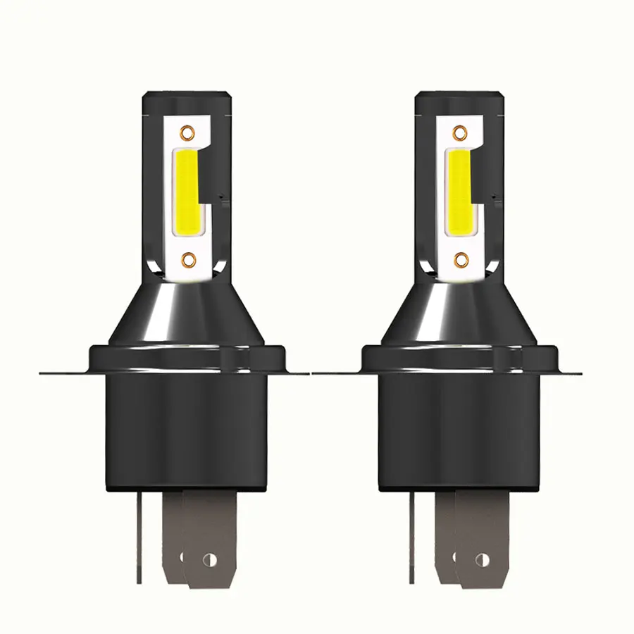TXVSO8 2 шт. H4 светодиодный автомобильные лампочки флип COB Chips-13000LM 6000 K bombilla светодиодный Противотуманные фары лампы для автомобилей 12В 55 Вт Авто ампулы стайлинга автомобилей - Испускаемый цвет: 6000 К Холодный Белый