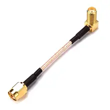 JFBL Hot 5cm Mini SMA Male to SMA Female Jack Plug Right Angle Wifi Extension Cable Wire
