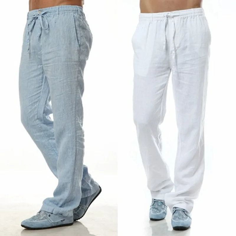 2020 Summer Leisure Trousers 6 Colors 100% Linen Cotton Elastic Waist Men Pants Regular Straight Bottom Flax Men Casual Pants 2020 Summer Leisure Trousers 6 Colors 100% Linen Cotton Elastic Waist Men Pants Regular Straight Bottom Flax Men Casual Pants