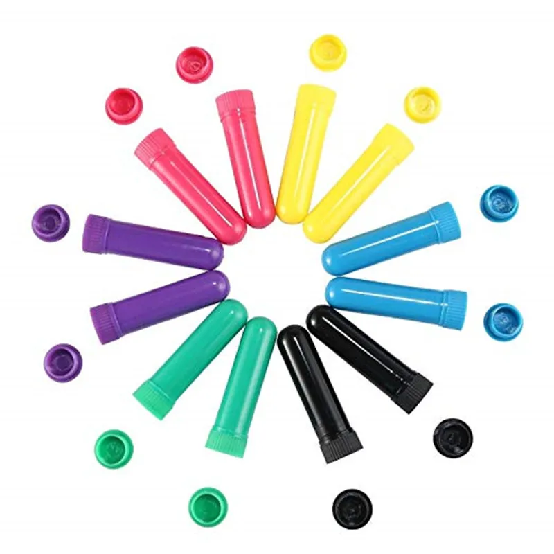 

500sets/lot Free Shipping by TNT nasal inhalers with 10 colors, nasal inhaler for perfume with high quality cotton wicks