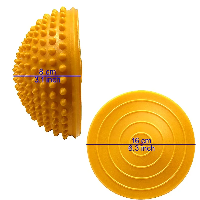 ПВХ надувные половинные мячи для йоги, массажный мяч, инструктор по упражнениям, стабилизатор для тренажерного зала, пилатеса, фитнес-мяча