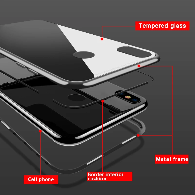 360 магнитный адсорбционный чехол для Huawei P30 P20 Lite P10 Plus Nova 2S 2i 3 3i 3e 4 4e Y6 Prime 2018 Y9 2019 Mate