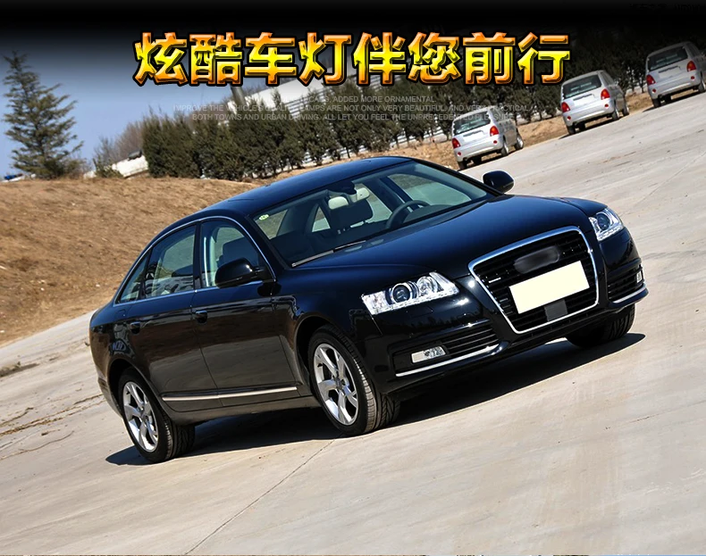 DY_L автомобильный Стайлинг для Audi A6 C5 фары 2005-2011 A6 светодиодный фары DRL Объектив Двойной Луч ксеноновый комплект HID bi xenon объектива