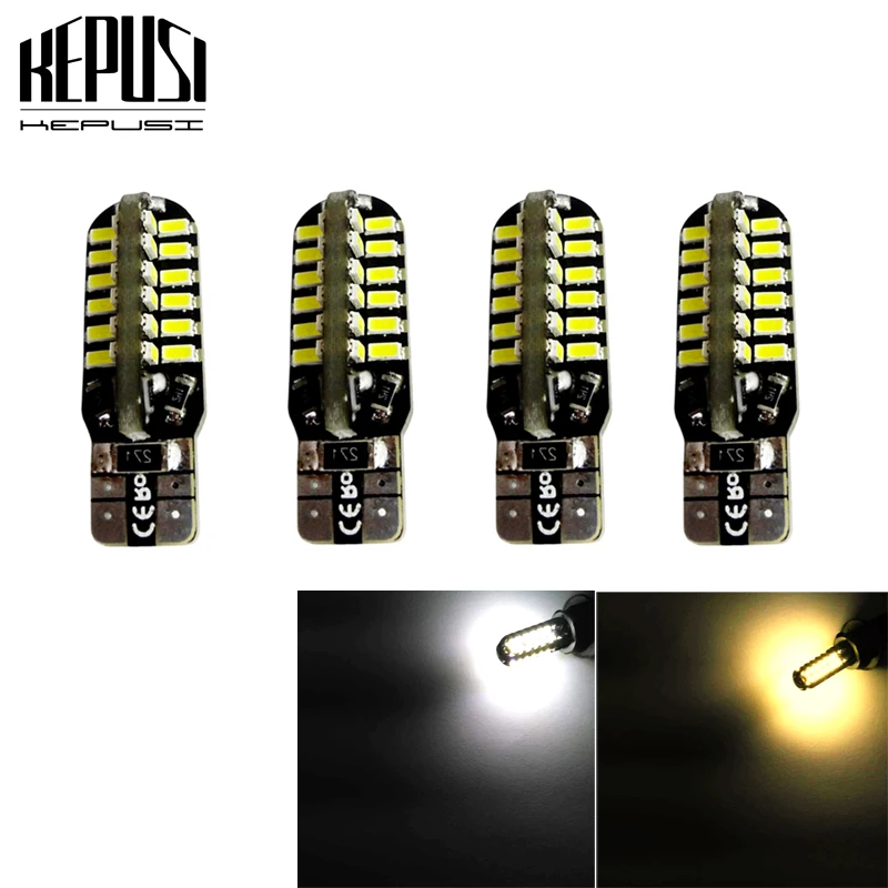 

4 Pcs Canbus T10 48 SMD 3014 LED Auto Car Light Canbus W5W T10 led 194 Error Free White/Warm White Light Bulbs 12V car styling