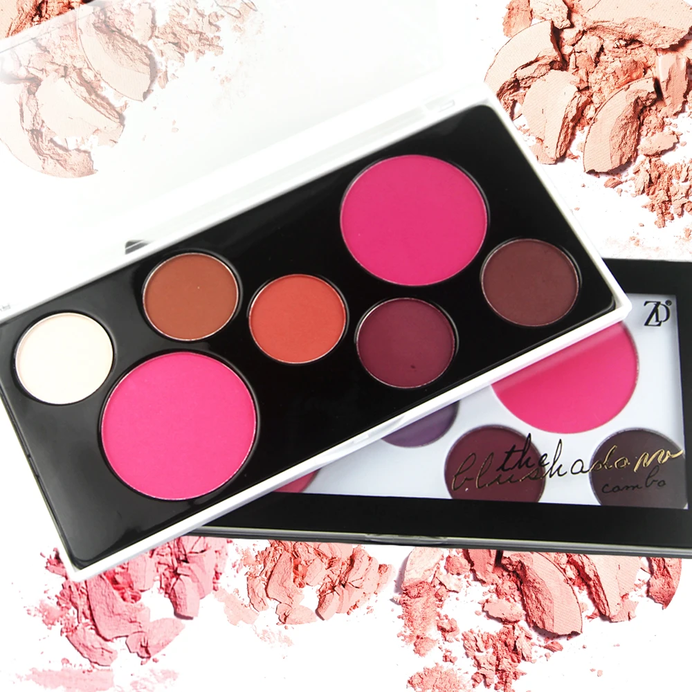 

ZD 7 Colors Blush Palette Baked Powder Cheek Blush Makeup Matte Color Face Natural Bronzer Contouring Cosmetics Palettes F2117