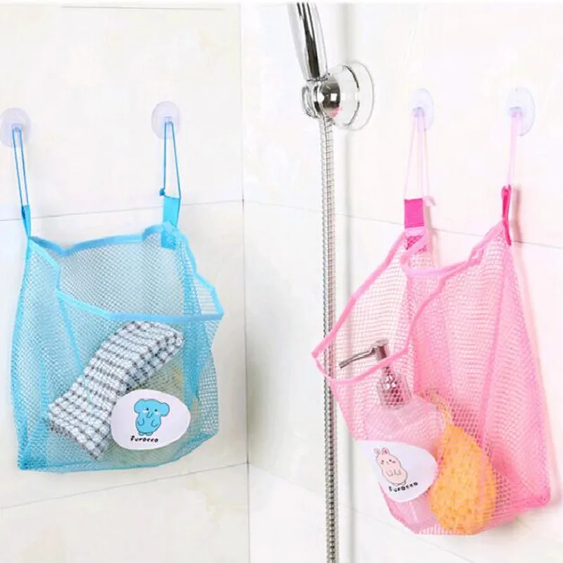 

Home Storage Creative Double Sucker Organization Storage Bags Bathroom Multifunction Mesh bag Kitchen Debris Toy Storage Bags