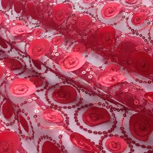 1 ярд африканских блестками кружевная ткань для платья, Width130cm, Нигерия Французский Diy Швейцарский Свадебное платье тюль из ткани Материал ткани Tecido