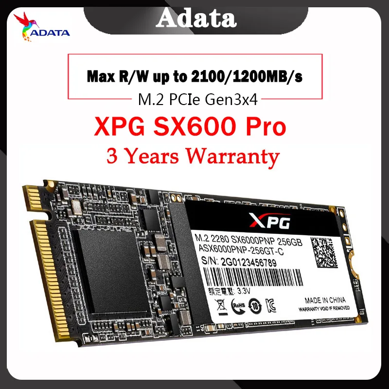 ADATA SSD XPG SX6000 Pro 256 ГБ NVMe SSD M2 m.2 ssd жесткий диск HDD твердотельный жесткий диск для ноутбука Настольный компьютер 512G 3D NAND