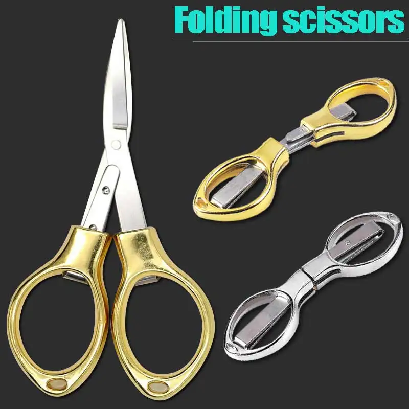 Mini Folding Stainless Steel Scissors Keychain Fishing Travel Scissor