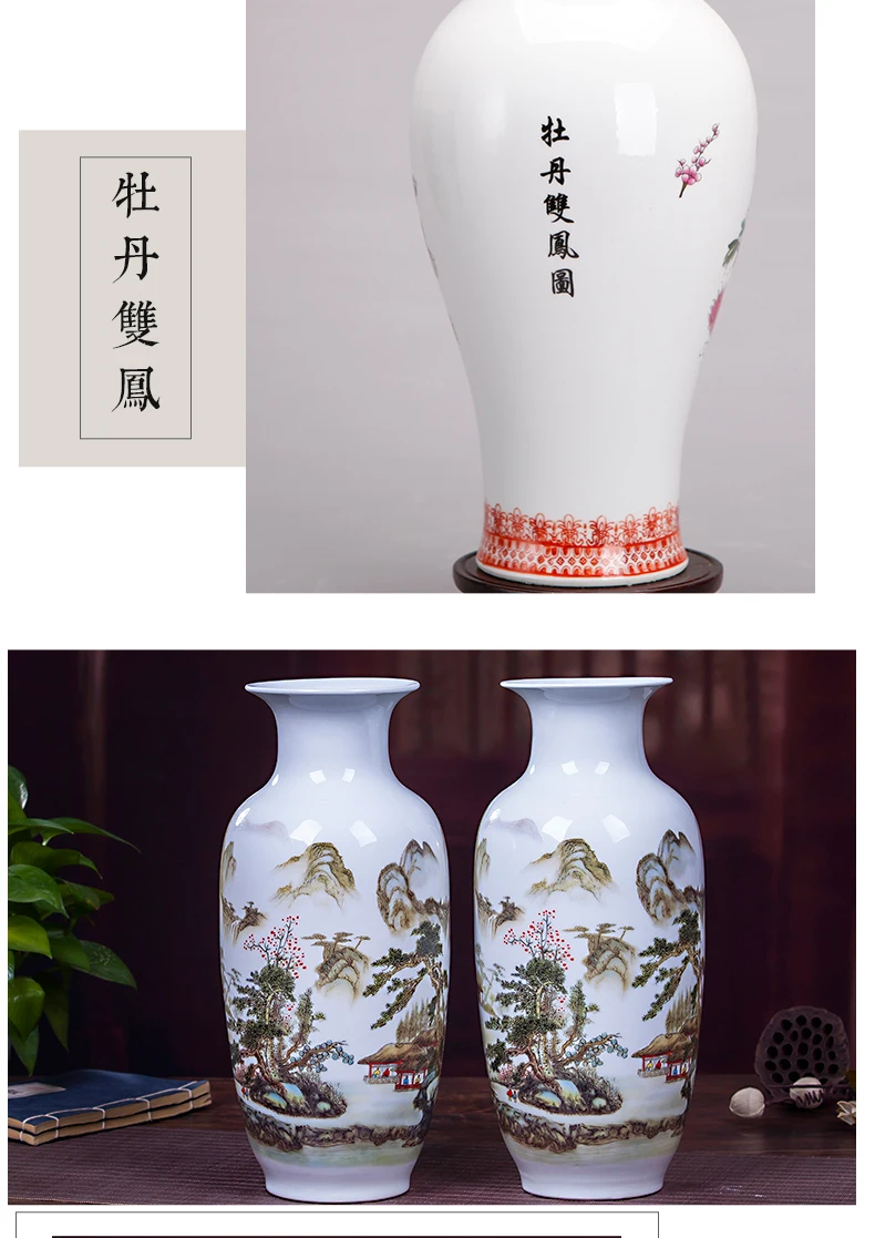 jingdezhen vases en céramique de décoration en arrangement de fleurs pour maison moderne meuble cadeau de noël