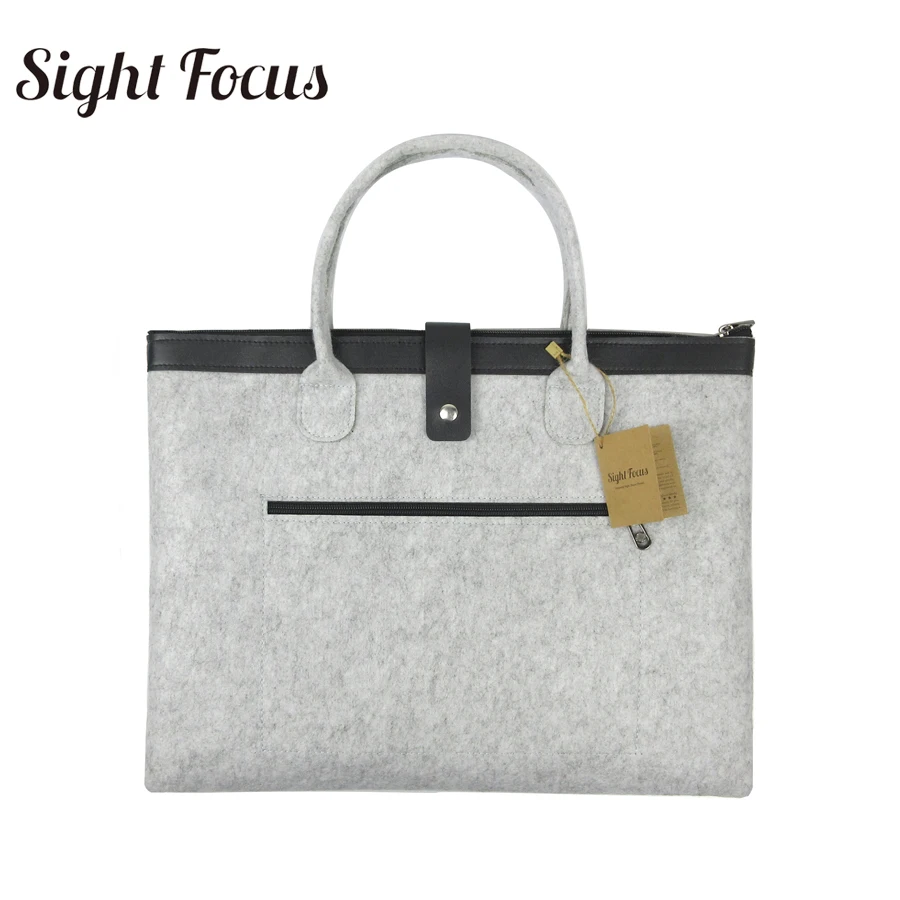 Бренд Sight Focus, серый фетровый портфель, сумка, легкая сумка для журналов, портативный фетровый руль, мягкая сумка для ноутбука, портфель-мессенджер