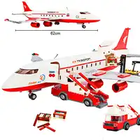 GUDI City Airplane Figure Blocks 856pc Bricks 62cm Long Building Block Classic Birthday Gift Toys For Children