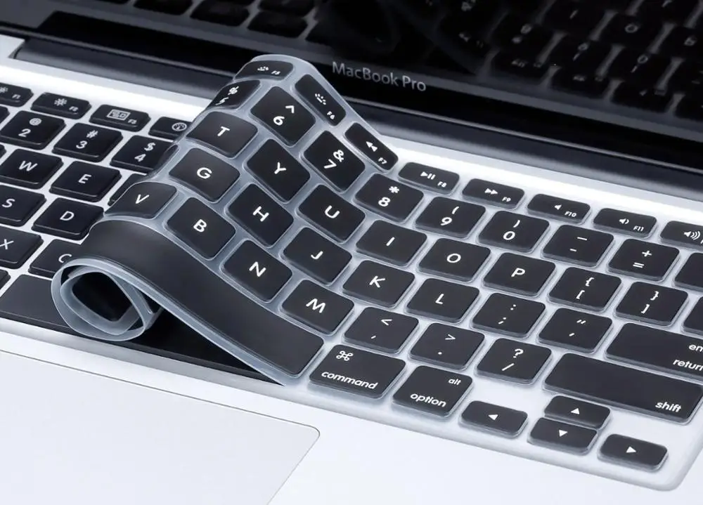 2 шт./лот силиконовые покрытие для клавиатуры для ноутбука Macbook Air retina Pro 1" 15" 1" A1278 A1398 A1466 - Цвет: Бежевый