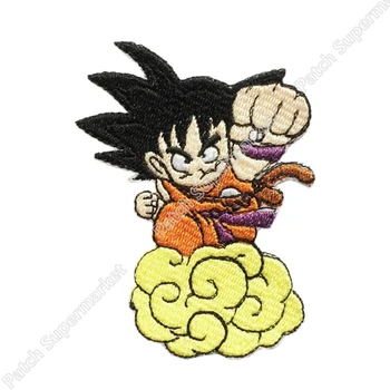 

Dragon ball Son Goku Classic Cartoon Iron on Patches for Clothing diy Embroidered badges