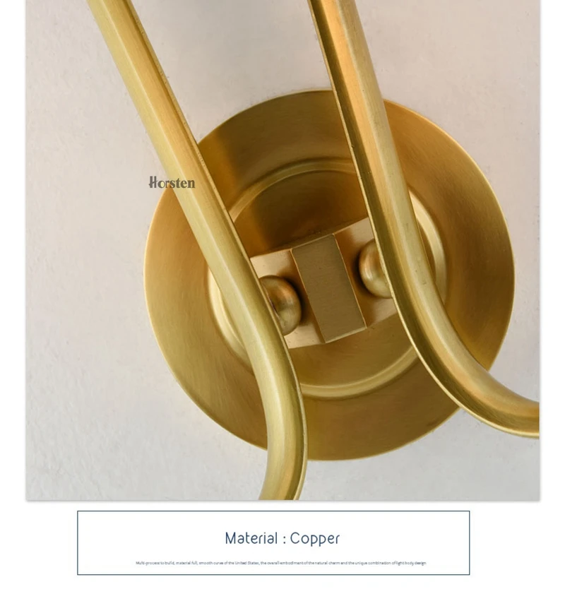 American Style Double Heads Copper H35cm Wall Lamp Bedroom Bedside Lamp Simple Nordic Wall Lights For Living Room Restaurant Hotel (19)