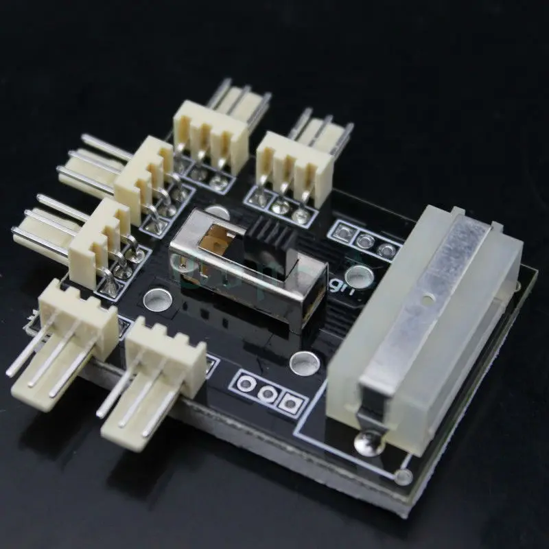 Gdstime 1 шт. D Тип 4Pin Molex до 6x 3Pin вентилятор HUB поворот Высокая Низкая скорость 12 в 7