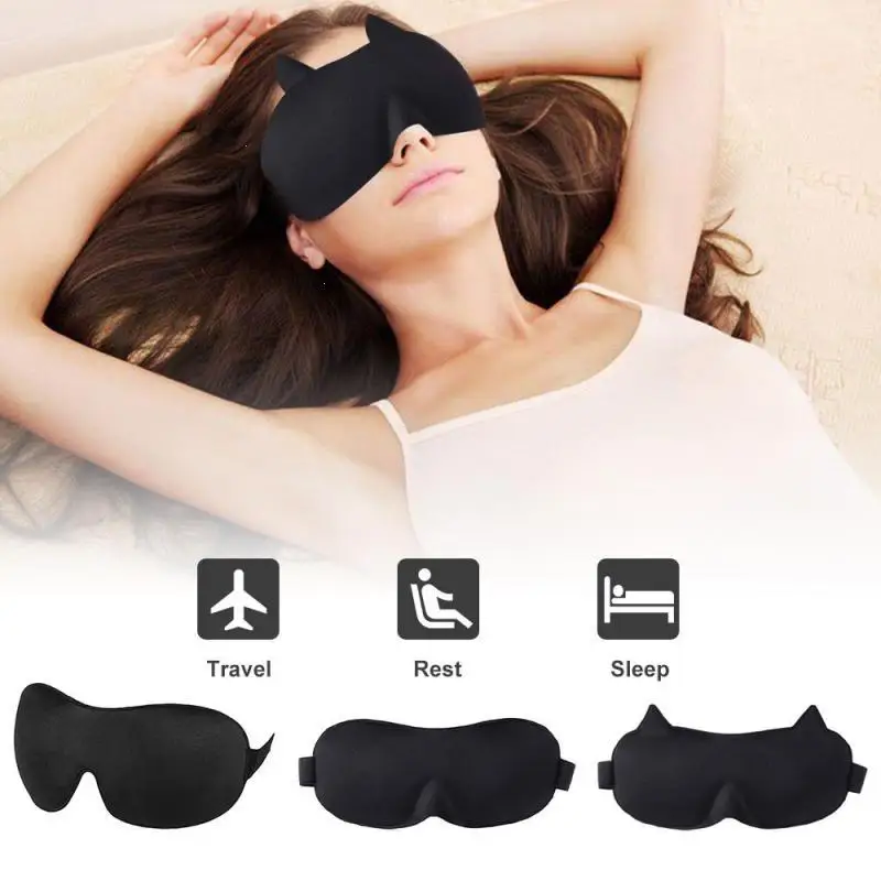 1Pcs 3D Sleep Mask Natural Sleeping Eye Mask Eyeshade Cover Shade Eye Patch Women Men Soft