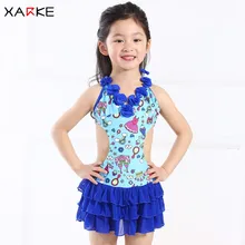 XARKE Skirted Swimsuit Girls Kids One Piece Ruffle Girls Swimwear Cartoon Halter Swim Wear Children Bathing Suits Girl Bather XARKE Skirted Swimsuit Girls Kids One Piece Ruffle Girls Swimwear Cartoon Halter Swim Wear Children Bathing Suits Girl Bather