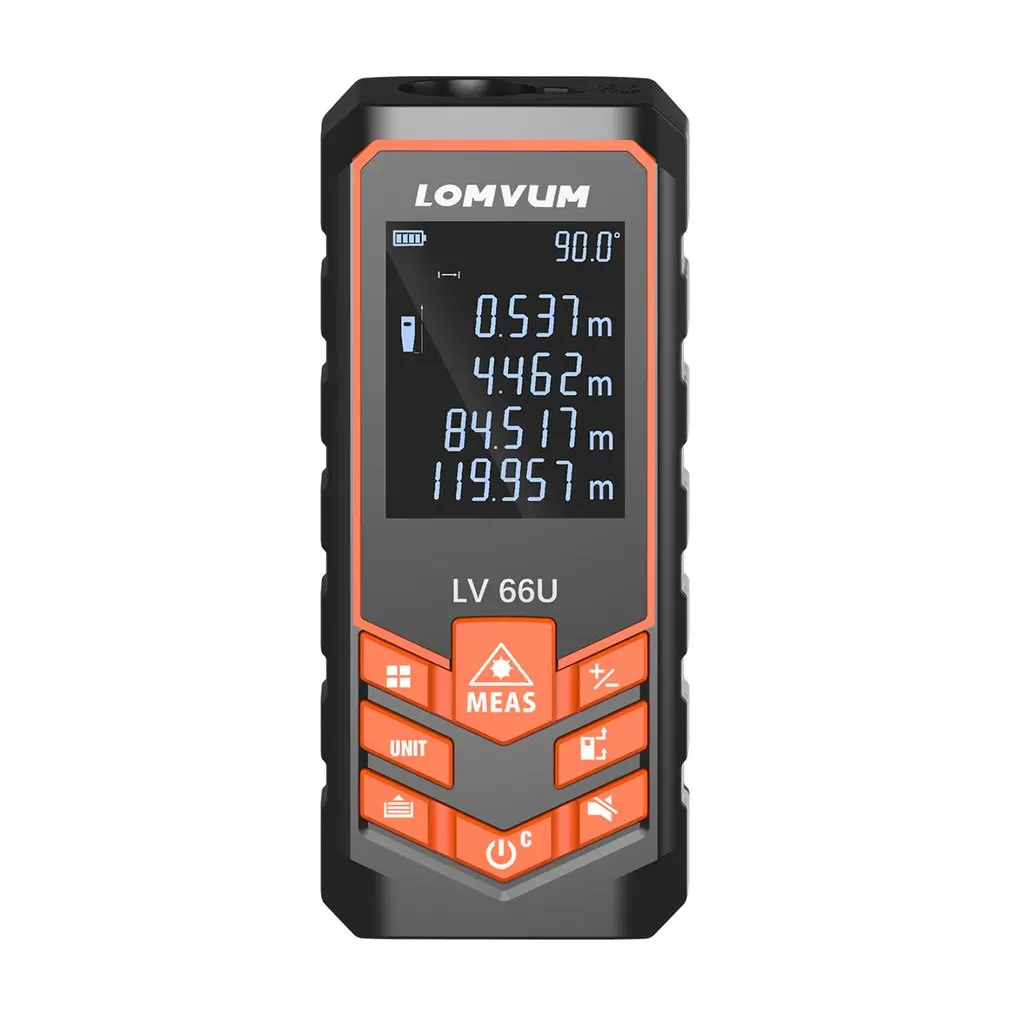 LOMVUM Laser Range Finder Auto Level Distance Meter Measuring Instrument Rangefinder 40m 50m 60m 80m 100m 120M IP65 waterproof