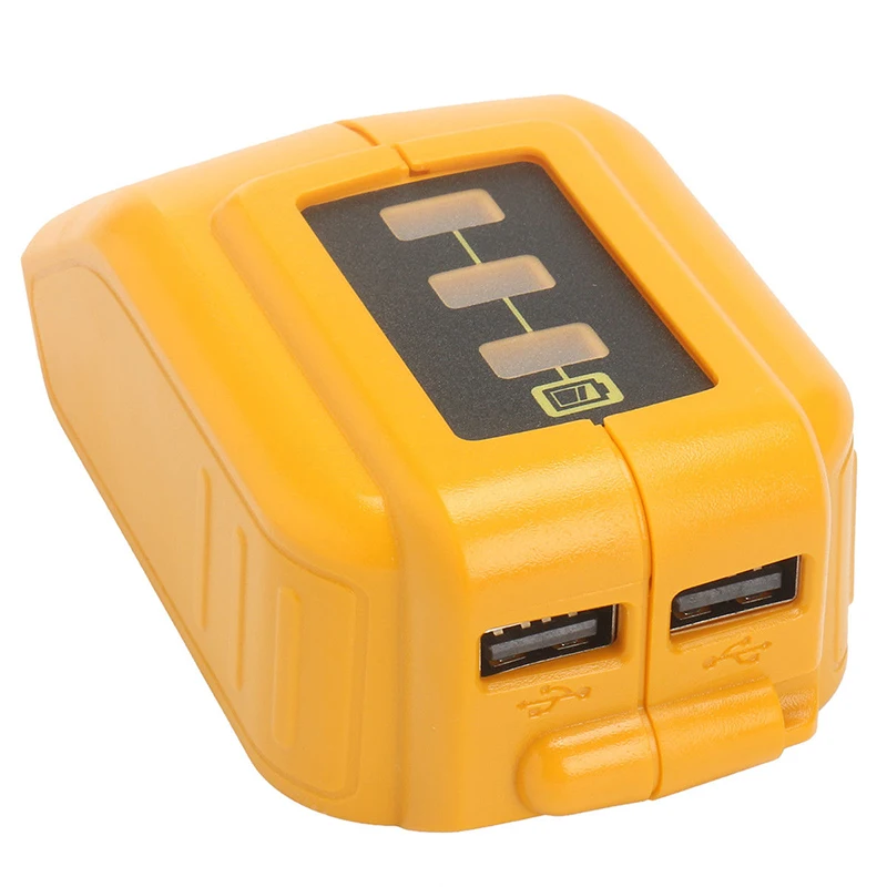 

New Good quality USB Power Source Mobile Battery Adapter With 2 USB Ports Charger for Dewalt 10.8V 20V DCB090
