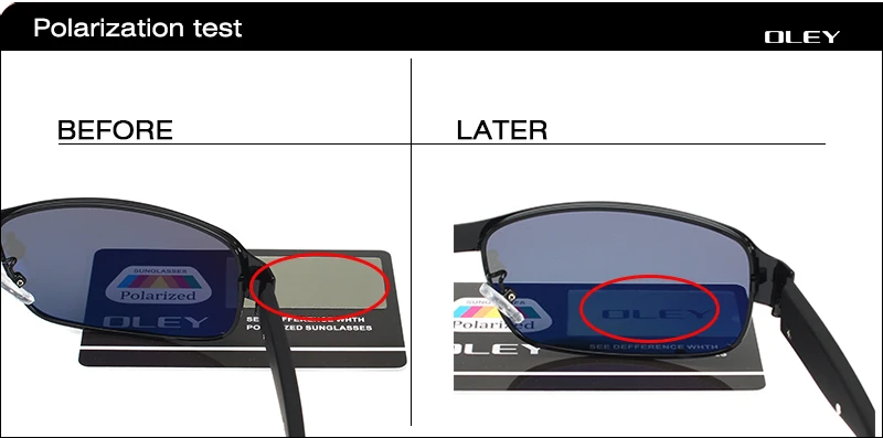 OLEY, модные мужские солнцезащитные очки, поляризационные, высокое качество, очки для вождения, фирменный дизайн, мужские очки oculos de sol UV400 Y1606