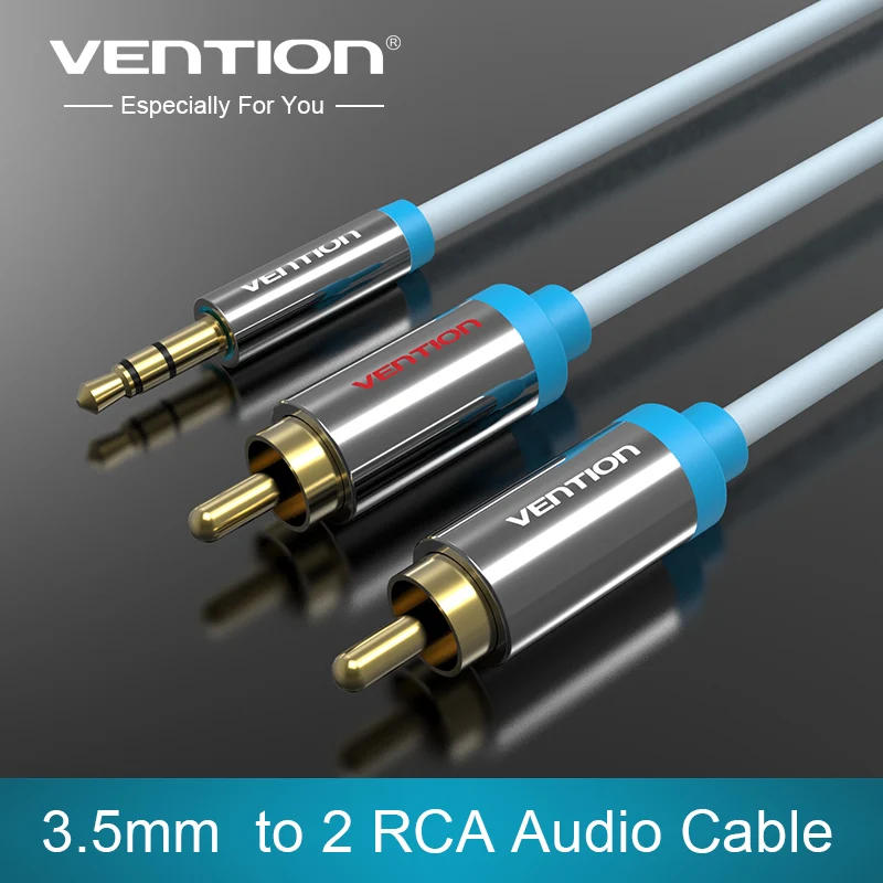  Vention 3.5mm to 2 RCA Audio Cable RCA Jack Cable 2 RAC male to 3.5 male Aux Cable for Edifer Home Theater DVD Phones Headphones 