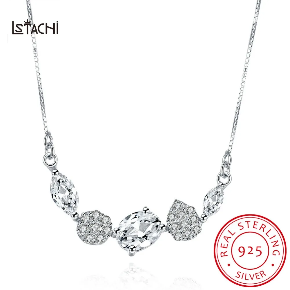 LSTACHi Chic Fashion 925 Sliver Necklace Wholesale Zircon Beads Chains