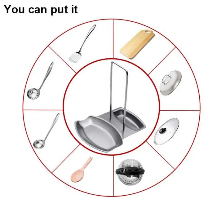 Подставка под крышку и ложку из нержавеющей стали Стойка с держателем ложек печное устройство подставки для хранения кухонные аксессуары