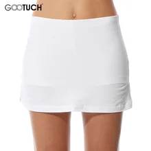 Летняя мини-юбка размера плюс, Женская теннисная юбка с высокой талией, одноцветная двухслойная короткая женская юбка с безопасными шортами