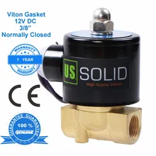 U.S. твердый 12v топливный электромагнитный клапан 3/" латунный Электрический электромагнитный клапан 12V DC для воздуха, газа, нормально закрытый CE