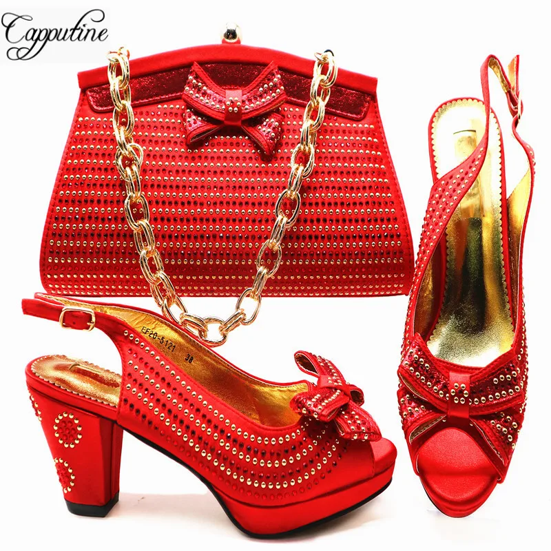 

Capputine New Arrival Italian Shoe With Matching Bags African Pumps Shoes And Bag Set For Party In Women Italian Shoes G54