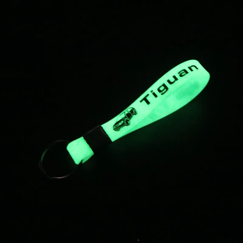 

Car Key Chain Luminous Silicone Emblem Badge Car Keychain Key Ring for Tiguan Car Styling Auto Car Accessories