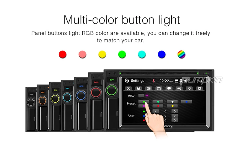 Sale Pumpkin 2 Din 6.2" Touchscreen WINCE OS Car Radio DVD Player Support MP4 MP5 HD 1080P Video Audio FM/AM RDS Radio Player 5