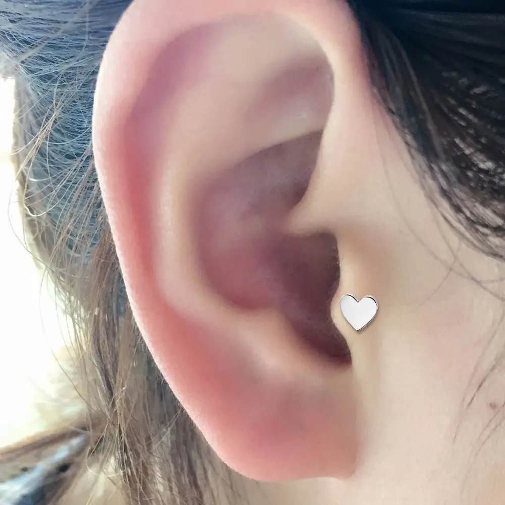 Серьги-гвоздики из стерлингового серебра 925 пробы высокого качества с ушной хрящ спиральные украшения для пирсинга ювелирные изделия