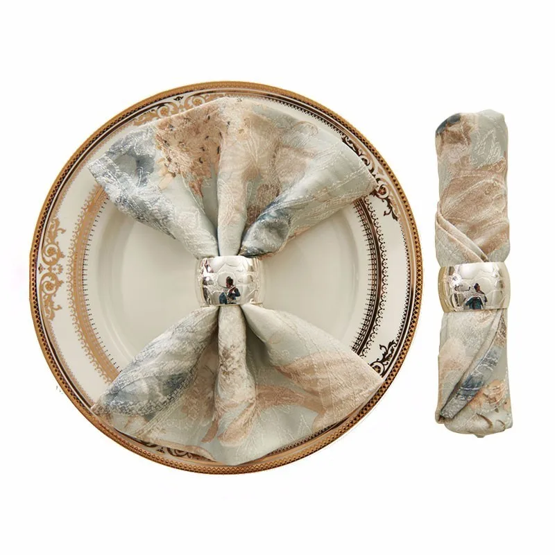 

Dining Table Gold Napkin Rings For Weddings Wedding Feast Decoration Ring Circle Metal Party Feast Table Accessories Decorations