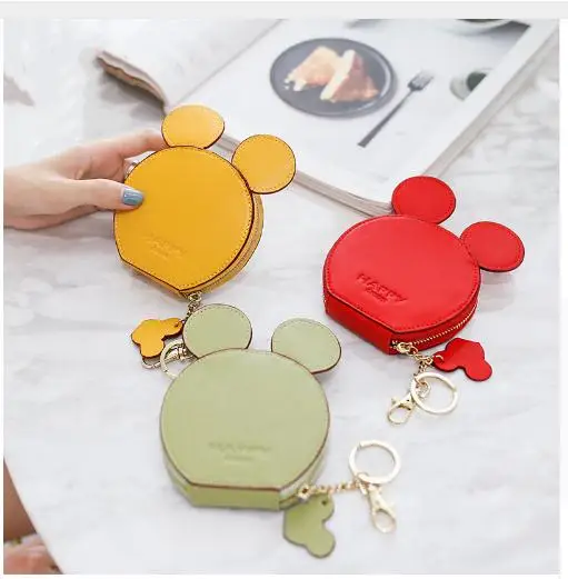 Disney Микки Маус мультфильм кошелек монета прекрасная Монета Сумка карты пакет Минни кошелек детский студенческий мини-кулон сумка для хранения