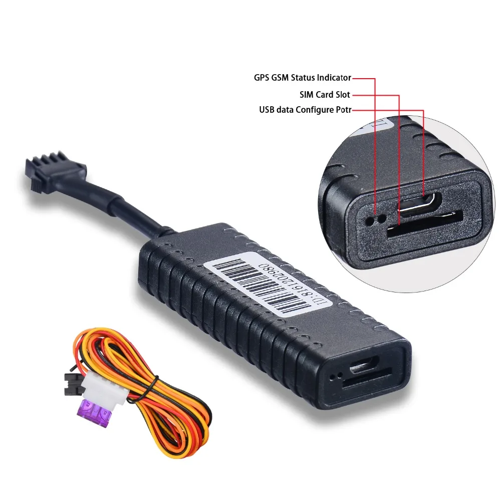 Mini China GPS Tracker Vehicle Tracking Device Car Motorcycle GSM Locator Remote Control With Real Time Monitoring System APPS 