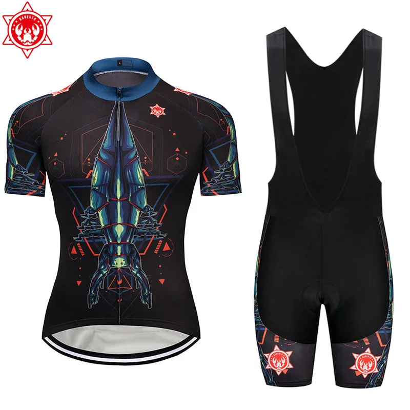 

Fly into space 2018 Banesto Cycling Jersey 9D GEL Pad Bike Shorts MTB Men's Cycling Clothing summer bike wear