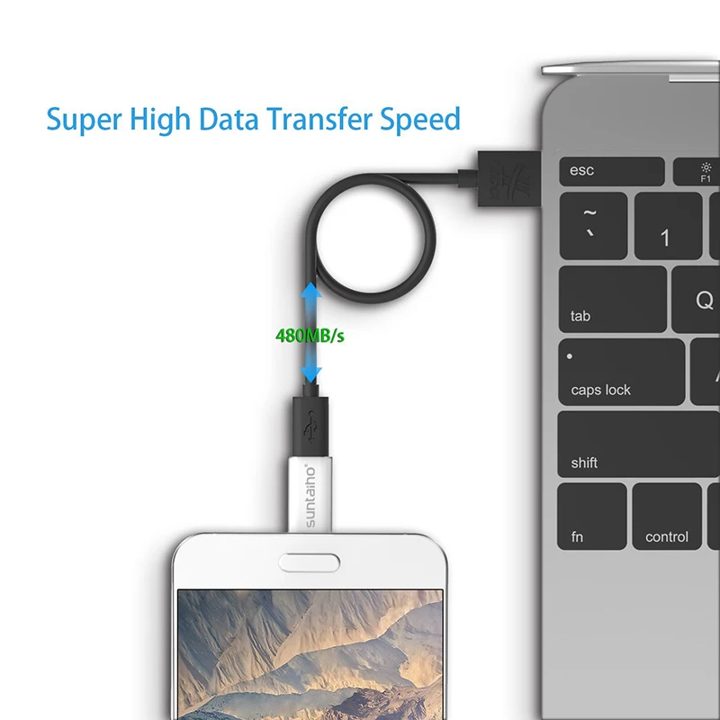 Suntaiho 3Pack USB Adapter USB C to Micro USB OTG Cable Type C Converter for Macbook Samsung Galaxy S9 S8 Huawei P20 Pro P10 OTG Suntaiho 3Pack USB Adapter USB C to Micro USB OTG Cable Type C Converter for Macbook Samsung Galaxy S9 S8 Huawei P20 Pro P10 OTG