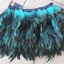 Петух перо юбка бедра длина, полностью двухслойная ткань на подкладке, 8 размеров 6 цветов,# SKT020