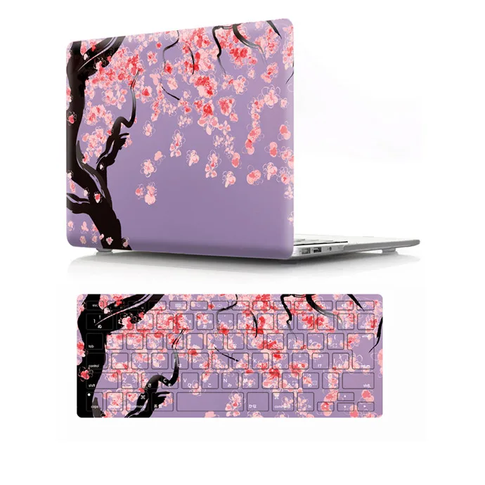 Пластиковый жесткий чехол Cherry Blossom для Macbook Air 11 13 Pro 13 15 retina 12 13 1" для ноутбука Pro 13 15 Touch bar+ чехол для клавиатуры